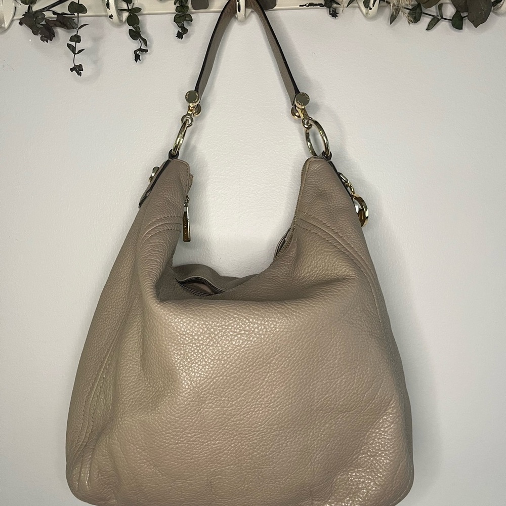 Michael Kors Tan Hobo Bag with Pebbled Leather